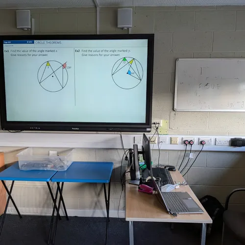 GCSE Maths board work from a real class