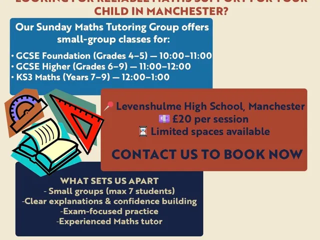 KS3 and GCSE Maths Classes Manchester poster