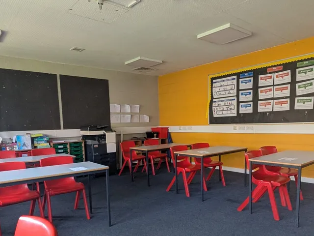 Levenshulme classroom set up for small group maths tuition