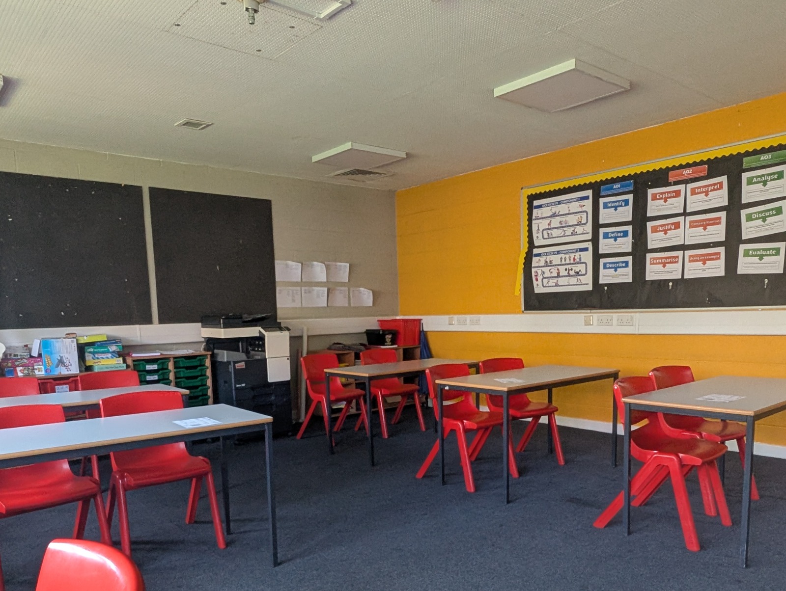 Levenshulme classroom set up for small group maths tuition