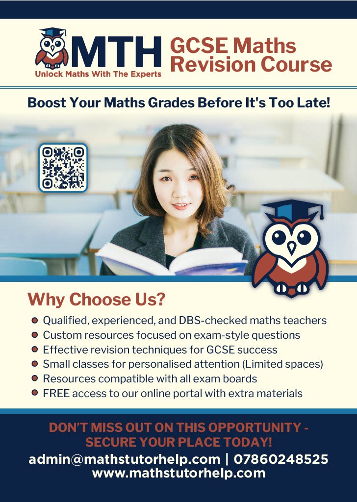 MathsTutorHelp GCSE Maths Revision Course poster