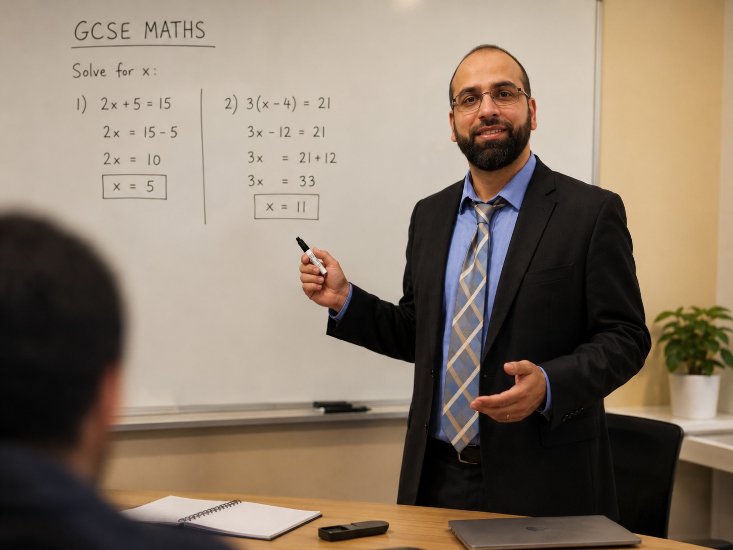 Mr Sheraz teaching maths